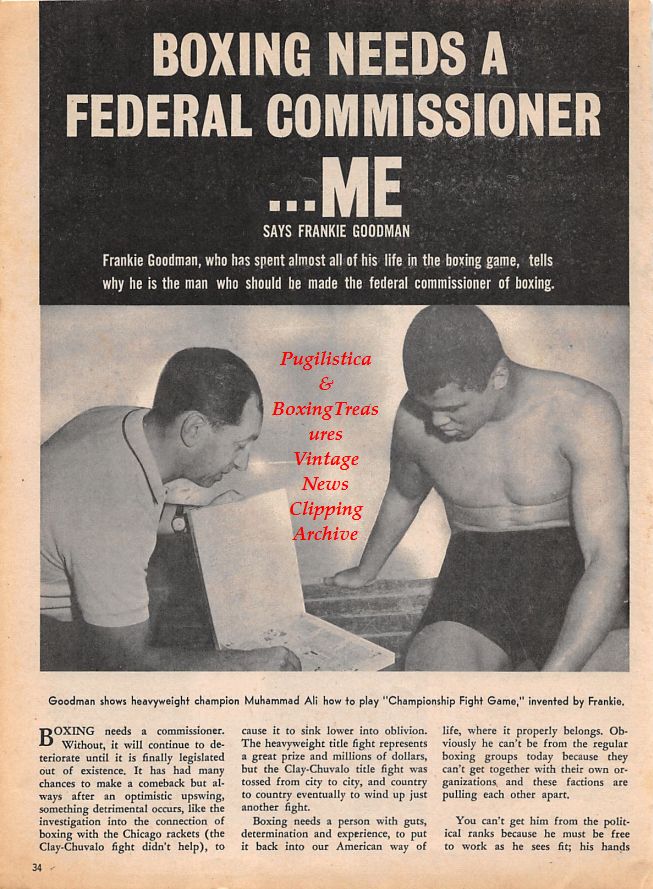 Boxing News Clipping #1475 - George Chuvalo vs. Oscar Bonavena, Frankie Goodman, Muhammad Ali