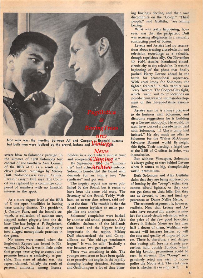 Boxing News Clipping #1479 - Muhammad Ali and Henry Cooper