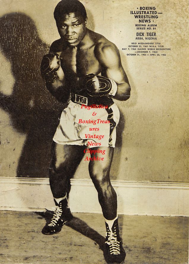 Boxing News Clipping #1486 - George Chuvalo vs. Oscar Bonavena, Dick Tiger