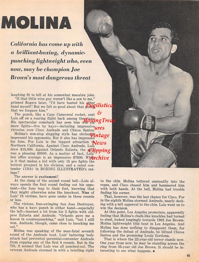 Boxing News Clipping #1503 - Luis Molina