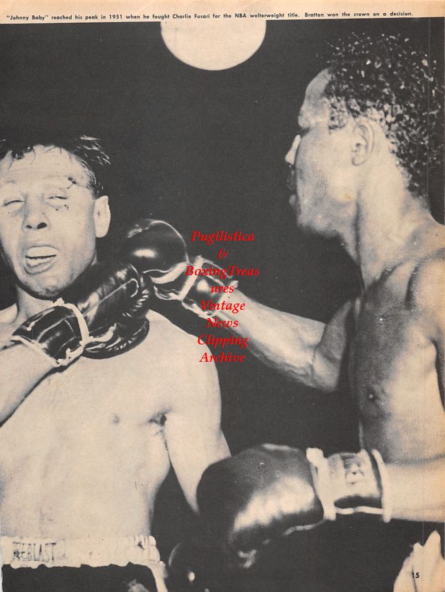 Boxing News Clipping #1507 - Johnny Bratton vs. Charlie Fusari