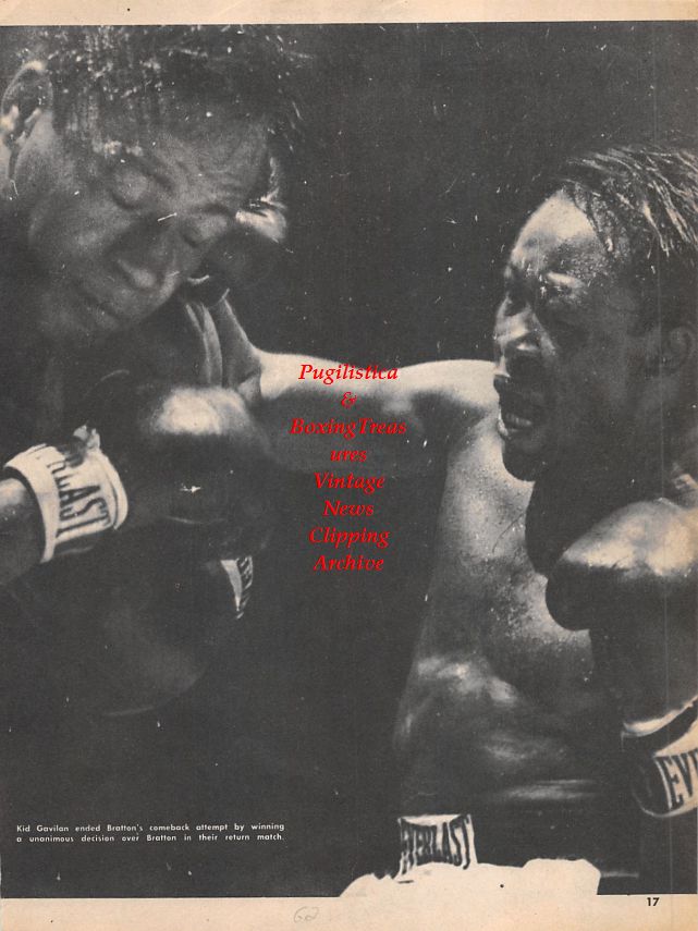 Boxing News Clipping #1508 - Kid Gavilan vs. Johnny Bratton, Willi Besmanoff