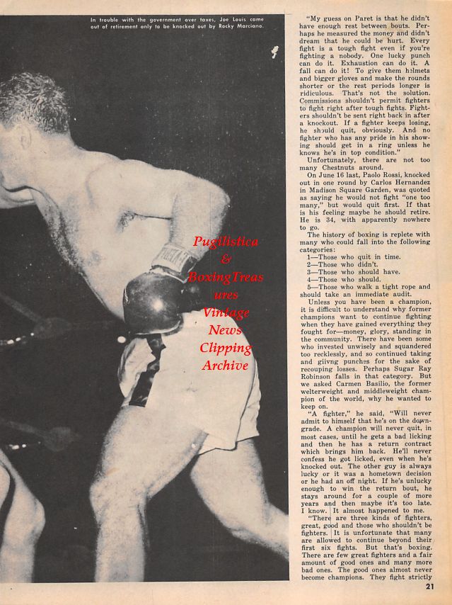Boxing News Clipping #1509 - Archie Moore, Rocky Marciano