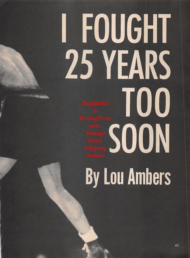 Boxing News Clipping #1517 - Lou Ambers, Tony Canzoneri