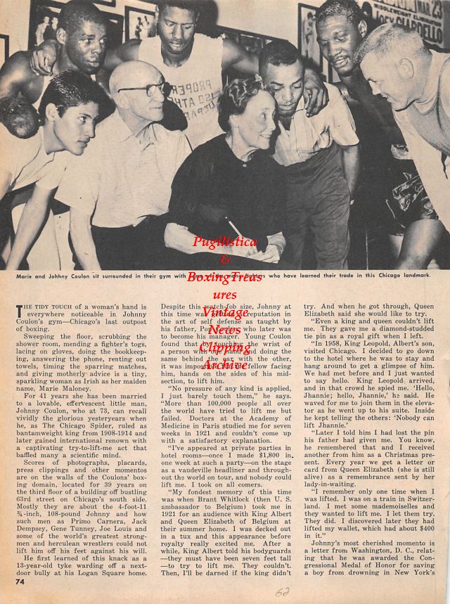 Boxing News Clipping #1518 - Eddie Perkins, Johnny Coulon gym in Chicago