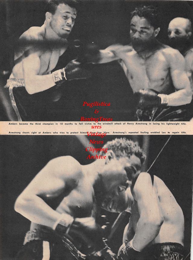Boxing News Clipping #1522 - Lou Ambers vs. Henry Armstrong