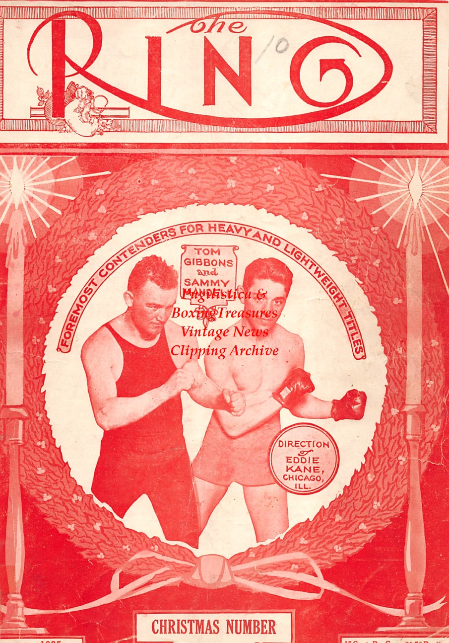 Boxing News Clipping #1529 - Tommy Gibbons, Sammy Mandell