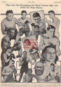 Boxing News Clipping #1540- Charley O'Connell, Charlie Phil Rosenberg, Frankie Murray, Joe Cline, Red Chapman, Solly Seaman, Joe Glick, Johnny Curtin, Johnny Kochansky, Jack Zivic, Petey Mack, Tiger Flowers, George Godfrey, Toots Antley and many others
