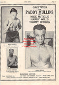 Boxing News Clipping #1546 - Mickey Walker, Harry Wills, Tommy O'Brien, Mike McTigue