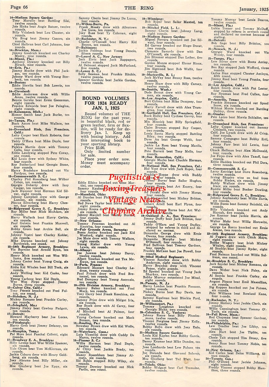 Boxing News Clipping #1553 - Willie Harmon, Tony Palmer, Eddie Cannonball Martin