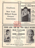 Boxing News Clipping #1556 - Len Kemp, Eddie Anderson, Bud Taylor, Archie Walker, Lew Hurley