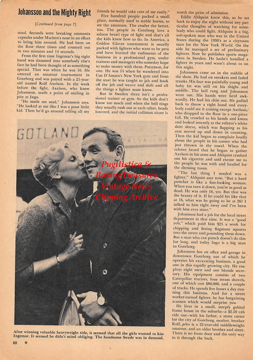 Boxing News Clipping #1558 - Ingemar Johansson