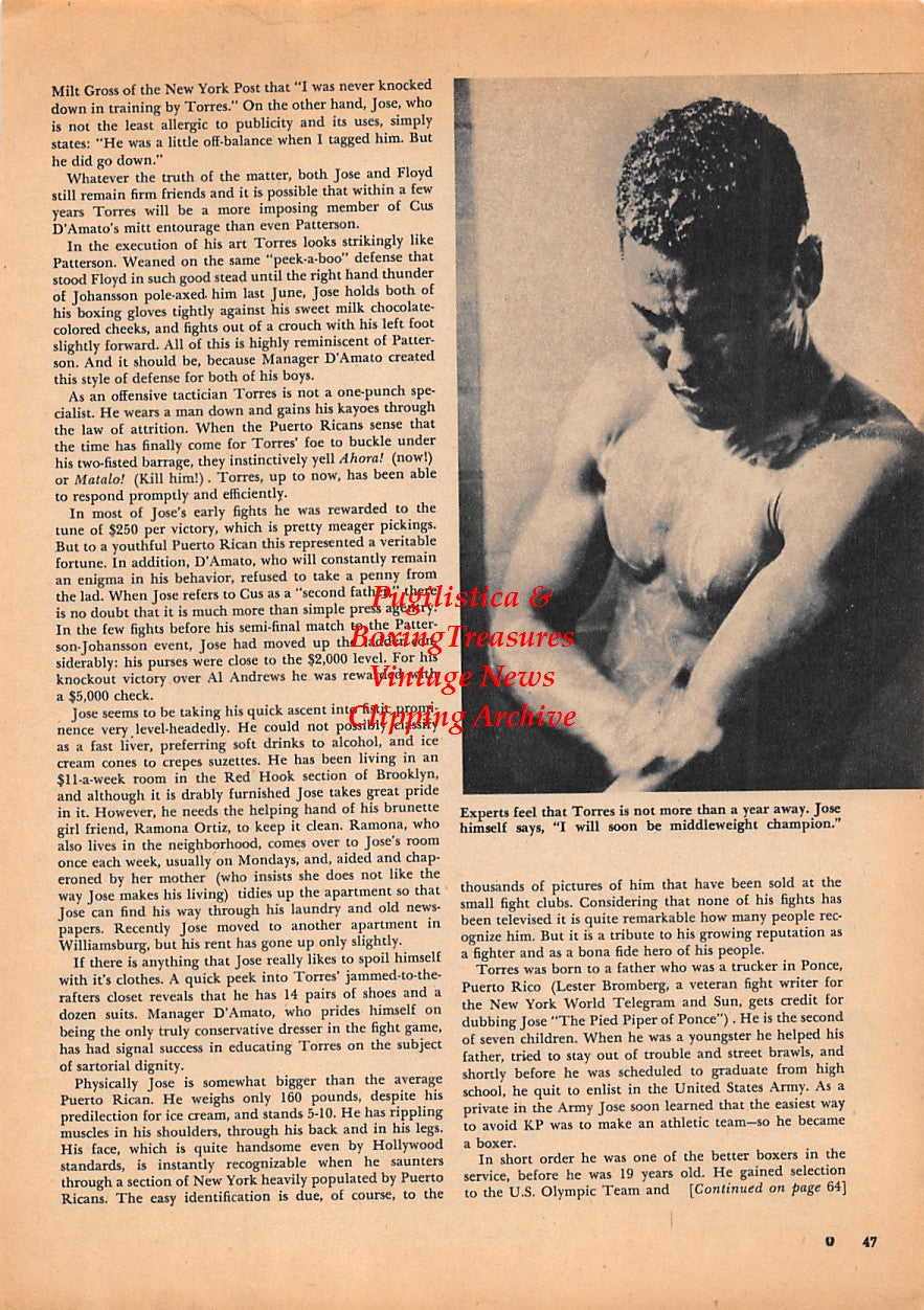 Boxing News Clipping #1563 - Jose Torres