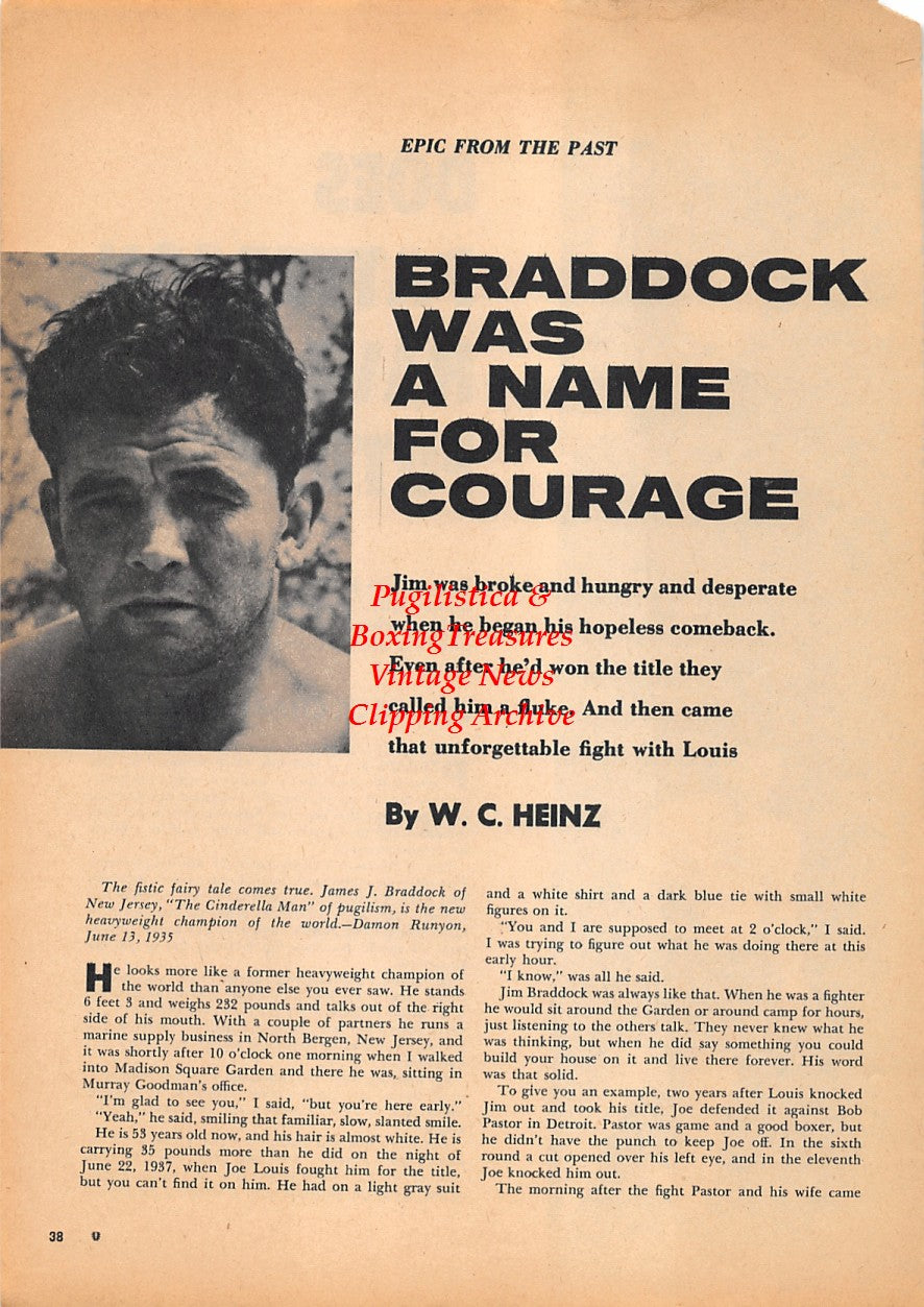 Boxing News Clipping #1568 - Jim Braddock, Ingemar Johansson