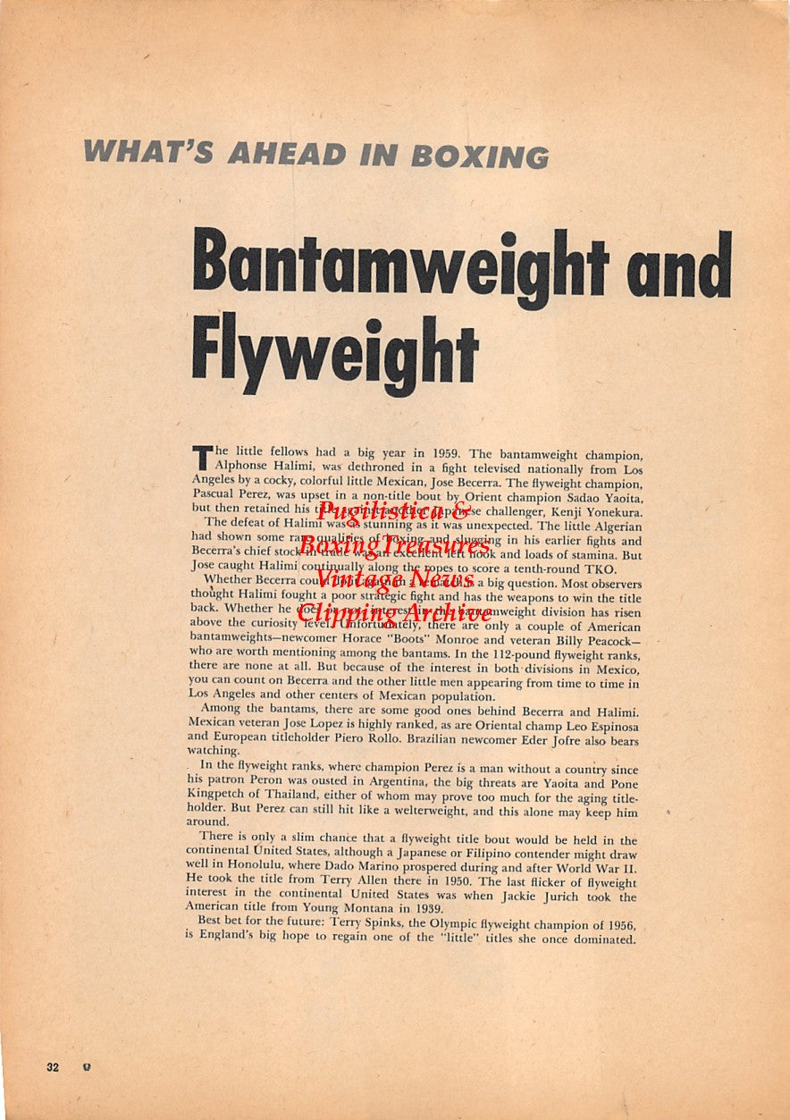 Boxing News Clipping #1571 - Davey Moore