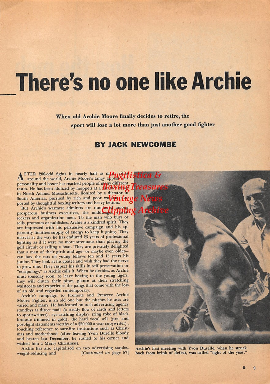 Boxing News Clipping #1577 - Frankie Carbo, Don Jordan, Virgil Akins, Archie Moore