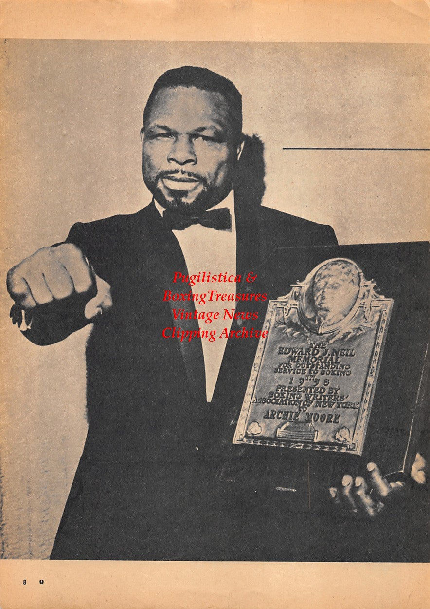 Boxing News Clipping #1578 - Archie Moore, Ingemar Johansson, Birgit Lundgren