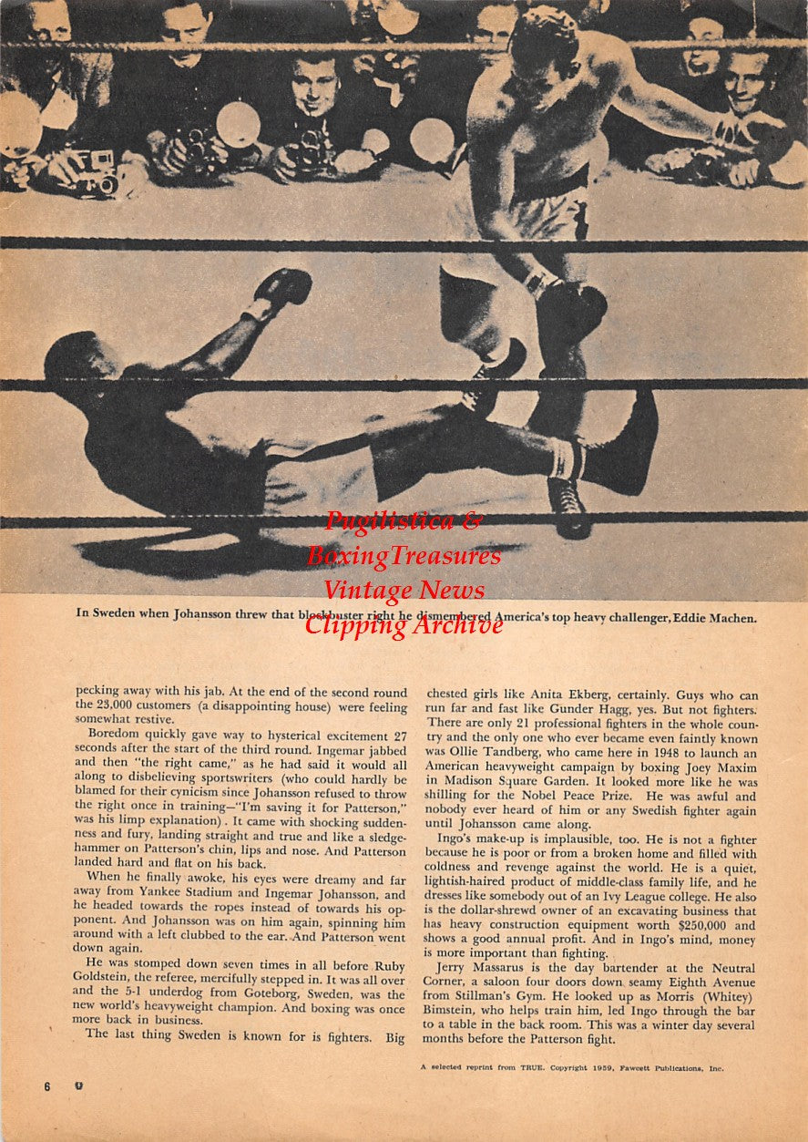 Boxing News Clipping #1579 - Ingemar Johansson vs. Eddie Machen
