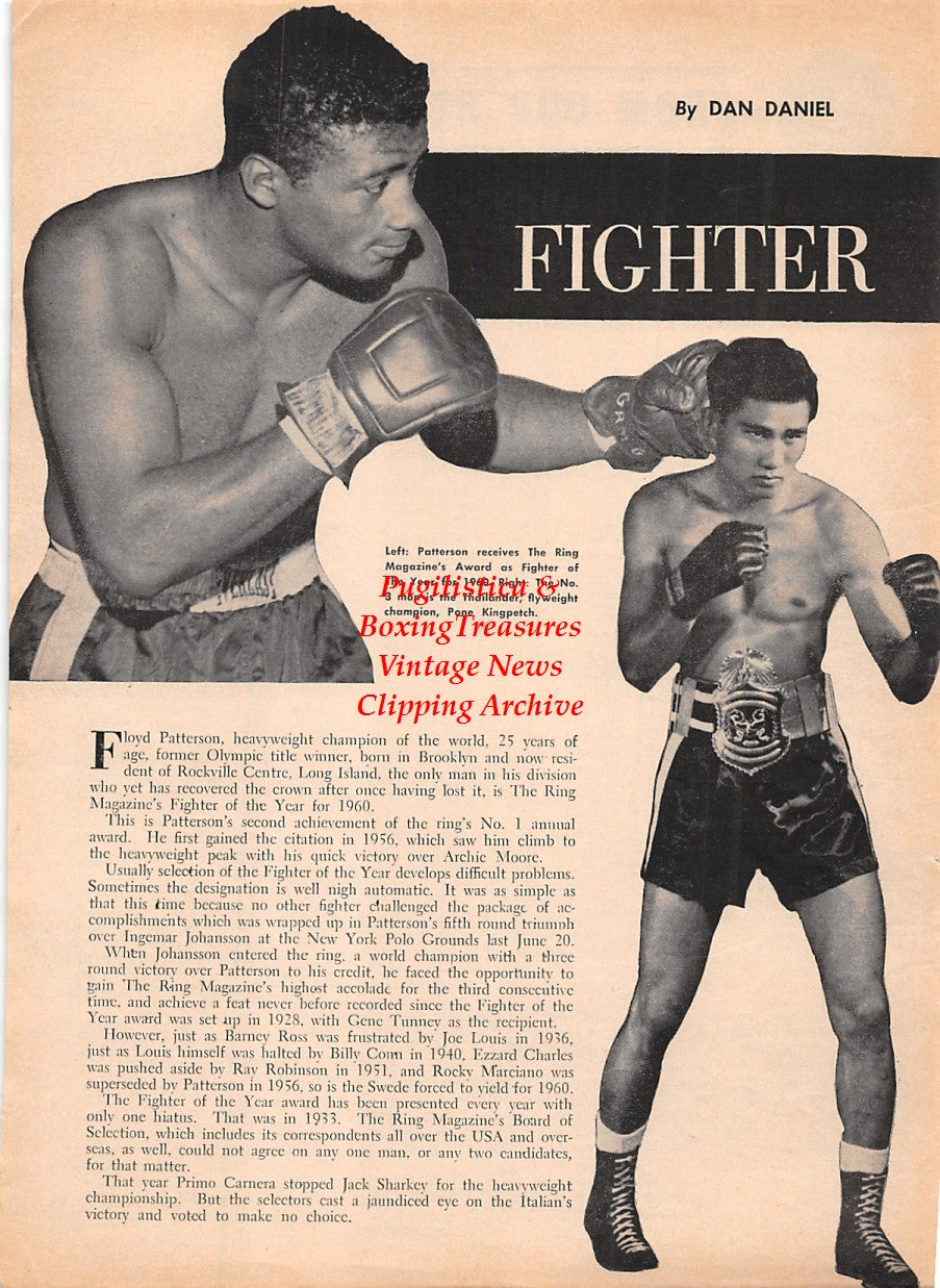 Boxing News Clipping #1582 - Floyd Patterson, Pone Kingpetch