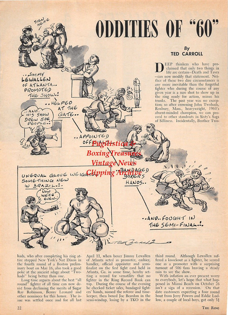 Boxing News Clipping #1590 - John Reed Kilpatrick, Rudell Stitch, Charley Mohr, Jimmy Lewallen
