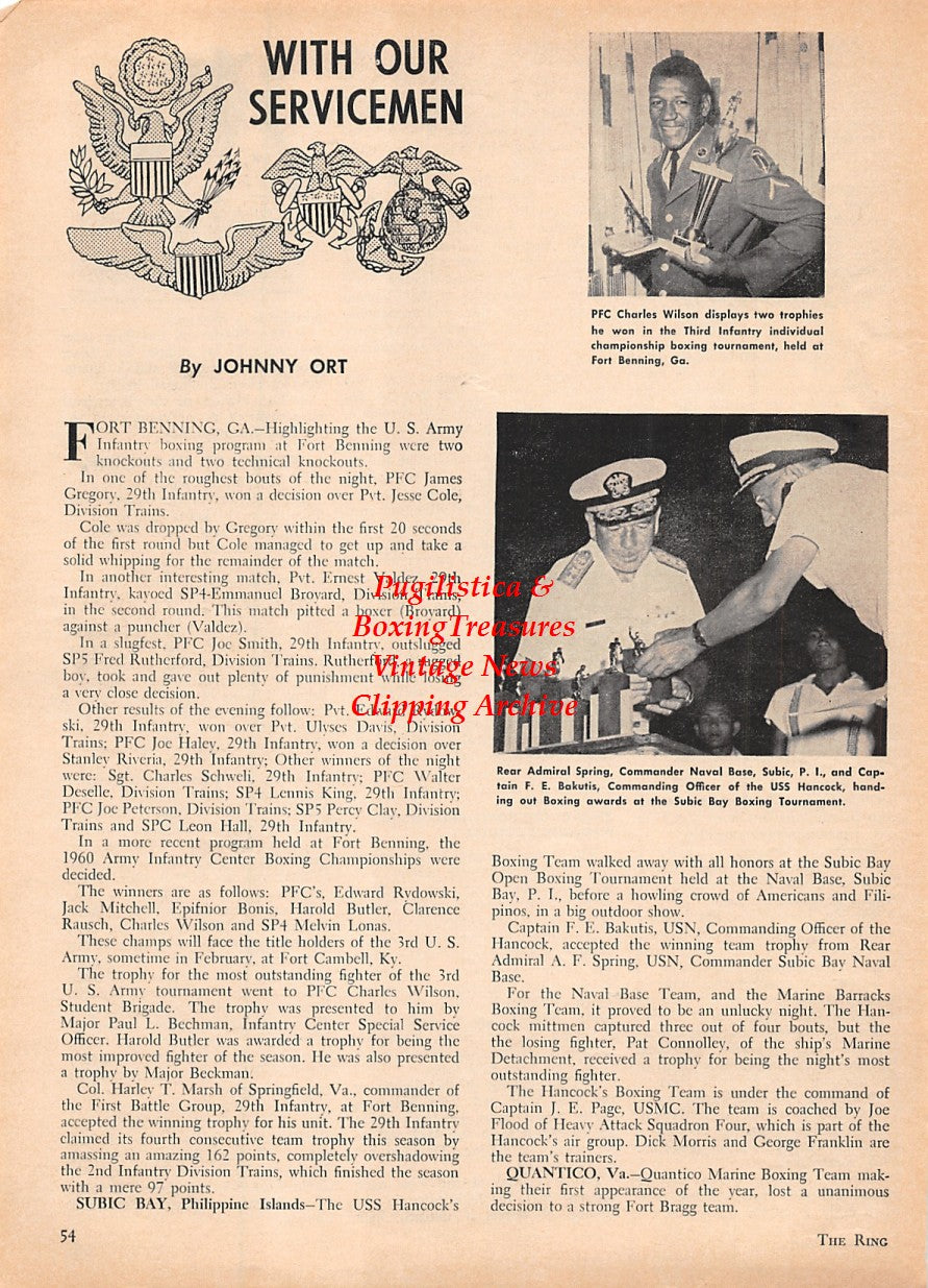 Boxing News Clipping #1601 - Military Boxing: Charles Wilson, USS Hancock