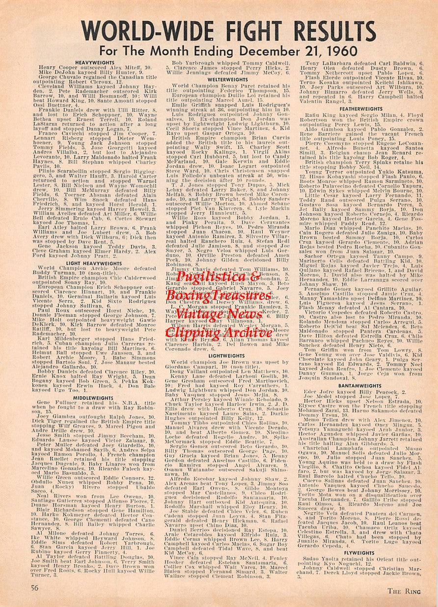 Boxing News Clipping #1602 - Military Boxing: Ray Kaplin, Andy Cudjo, Bob Montgomery, Joe Flood, George Casebeer, Roy Summers
