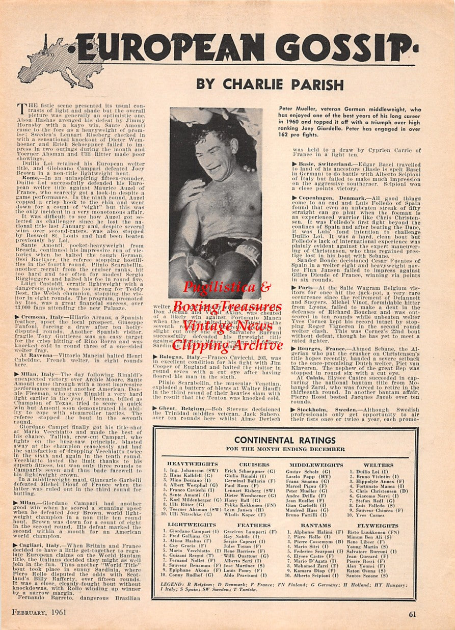 Boxing News Clipping #1604 - Peter Mueller