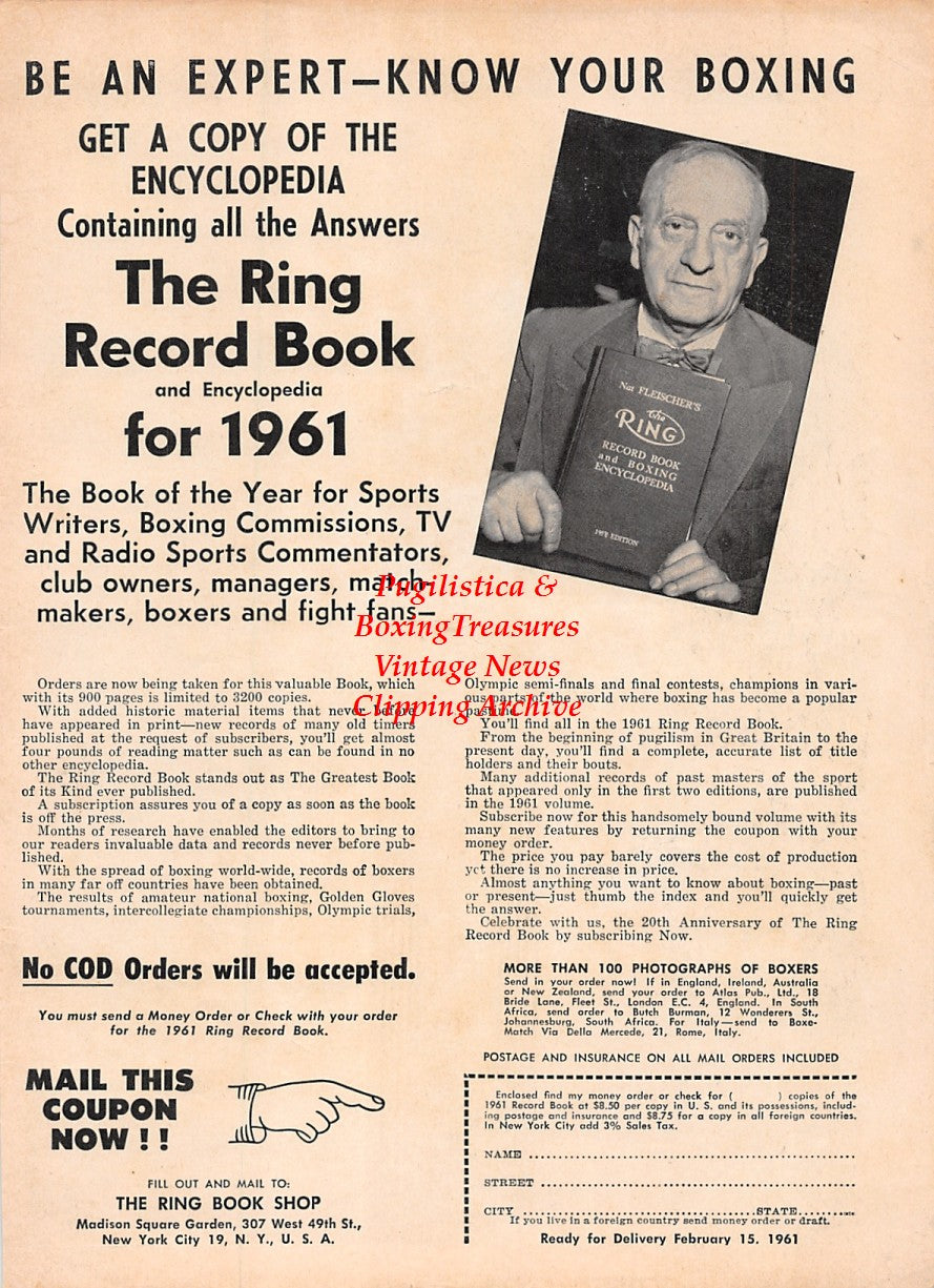 Boxing News Clipping #1606 - Nat Fleischer, Charles Atlas