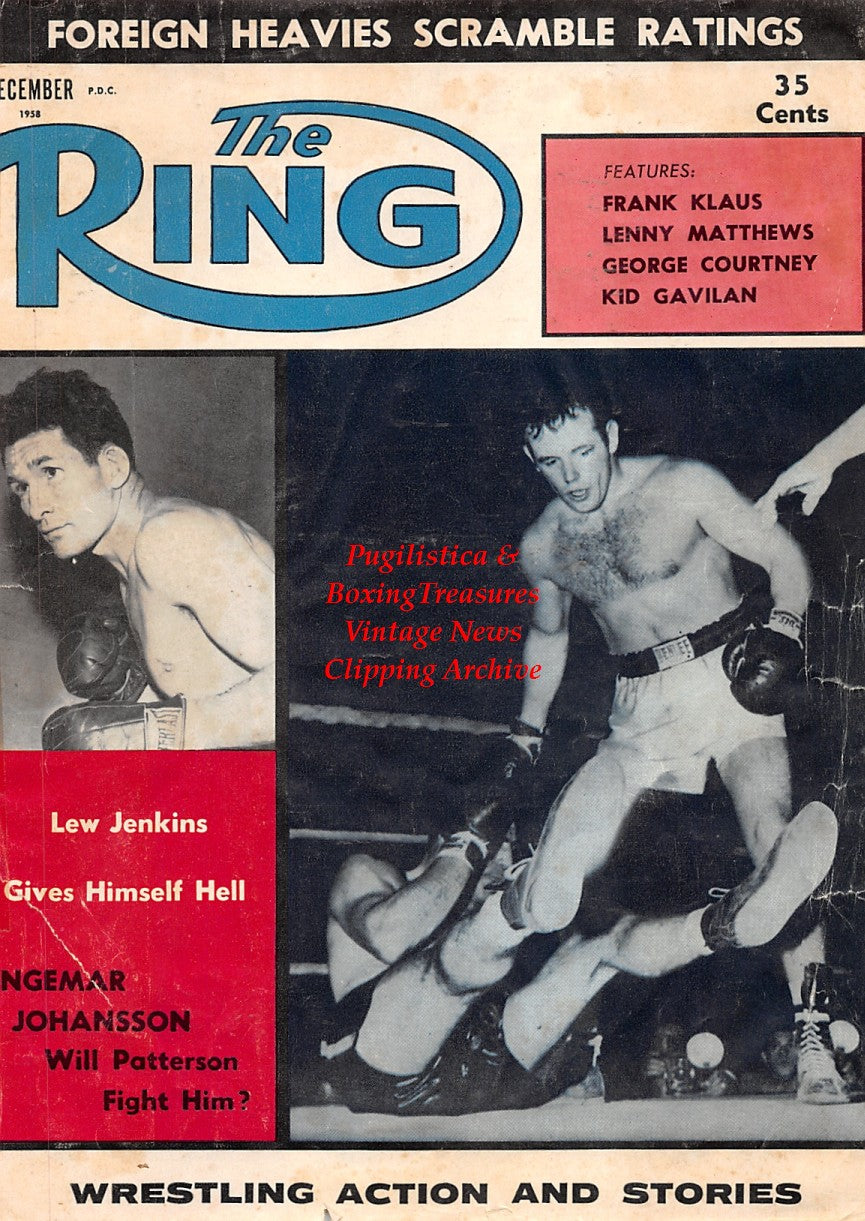 Boxing News Clipping #1607 - Lew Jenkins, Ingemar Johansson