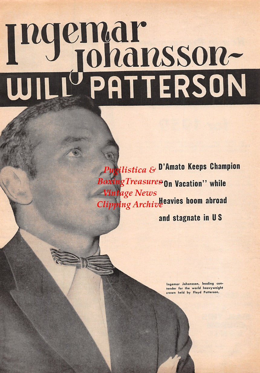 Boxing News Clipping #1608 - Ingemar Johansson, Nat Fleischer