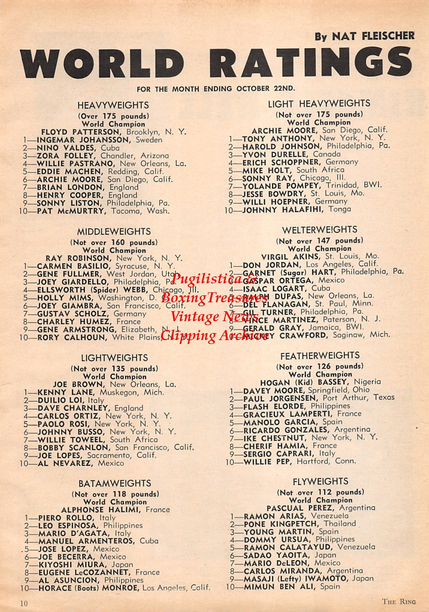 Boxing News Clipping #1610 - Lew Jenkins, Sammy Angott, Steve Roszina