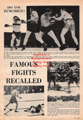 Boxing News Clipping #1616 - Al Bummy Davis, Lou Ambers, Tony Canzoneri, Jimmy McLarnin, Luis Angel Firpo, Jack McAuliffe, Jackie Fields, Gorilla Jones, Kid Gavilan, Chuck Davey