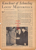 Boxing News Clipping #162 - Joe Louis vs. Max Schmeling II. Buddy Baer