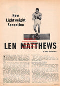 Boxing News Clipping #1621 - Len Matthews