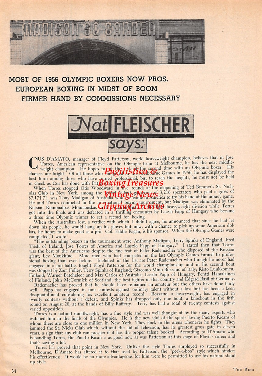 Boxing News Clipping #1622 - Len Matthews vs. Steve Ward