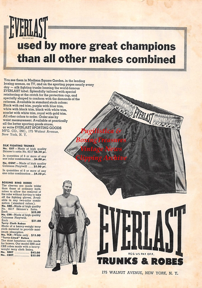 Boxing News Clipping #1629 - Jack Dempsey Everlast ad, Charles Atlas