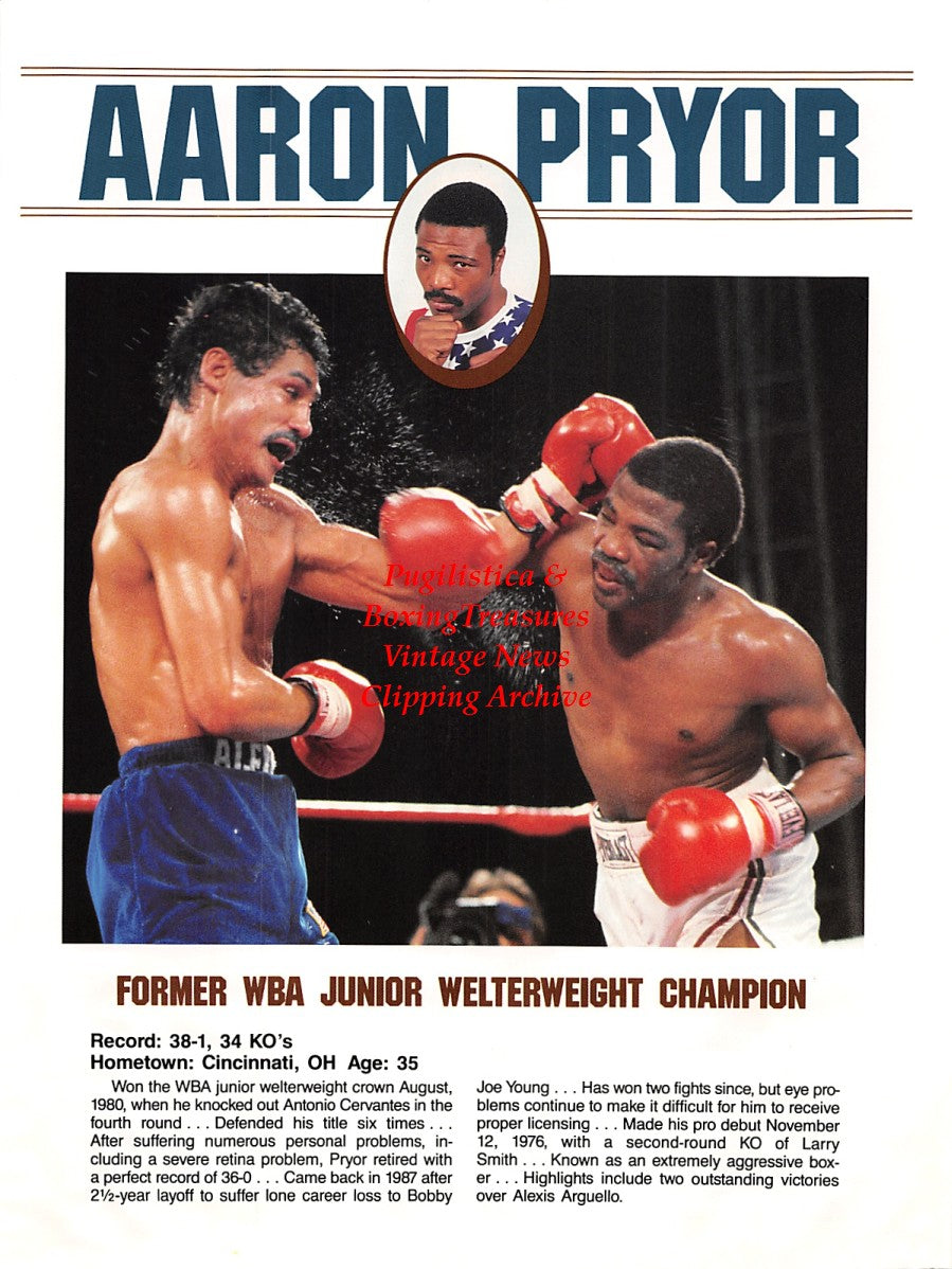 Boxing News Clipping #1636 - Salvador Sanchez, Aaron Pryor