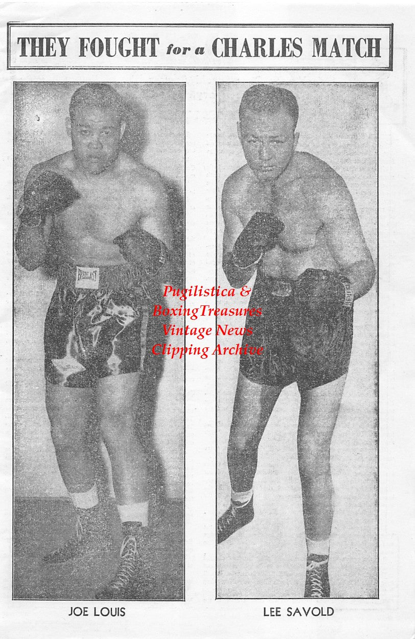 Boxing News Clipping #1639 - Joe Louis, Lee Savold