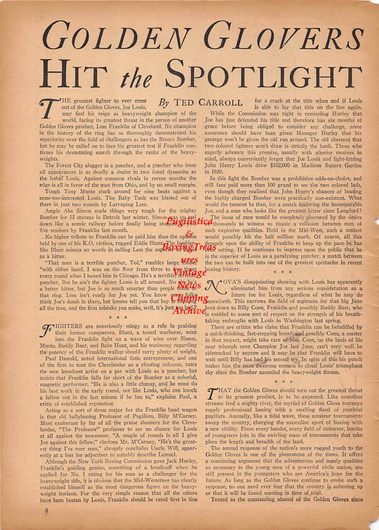 Boxing News Clipping #164 - Jem Carney vs. Jack McAuliffe
