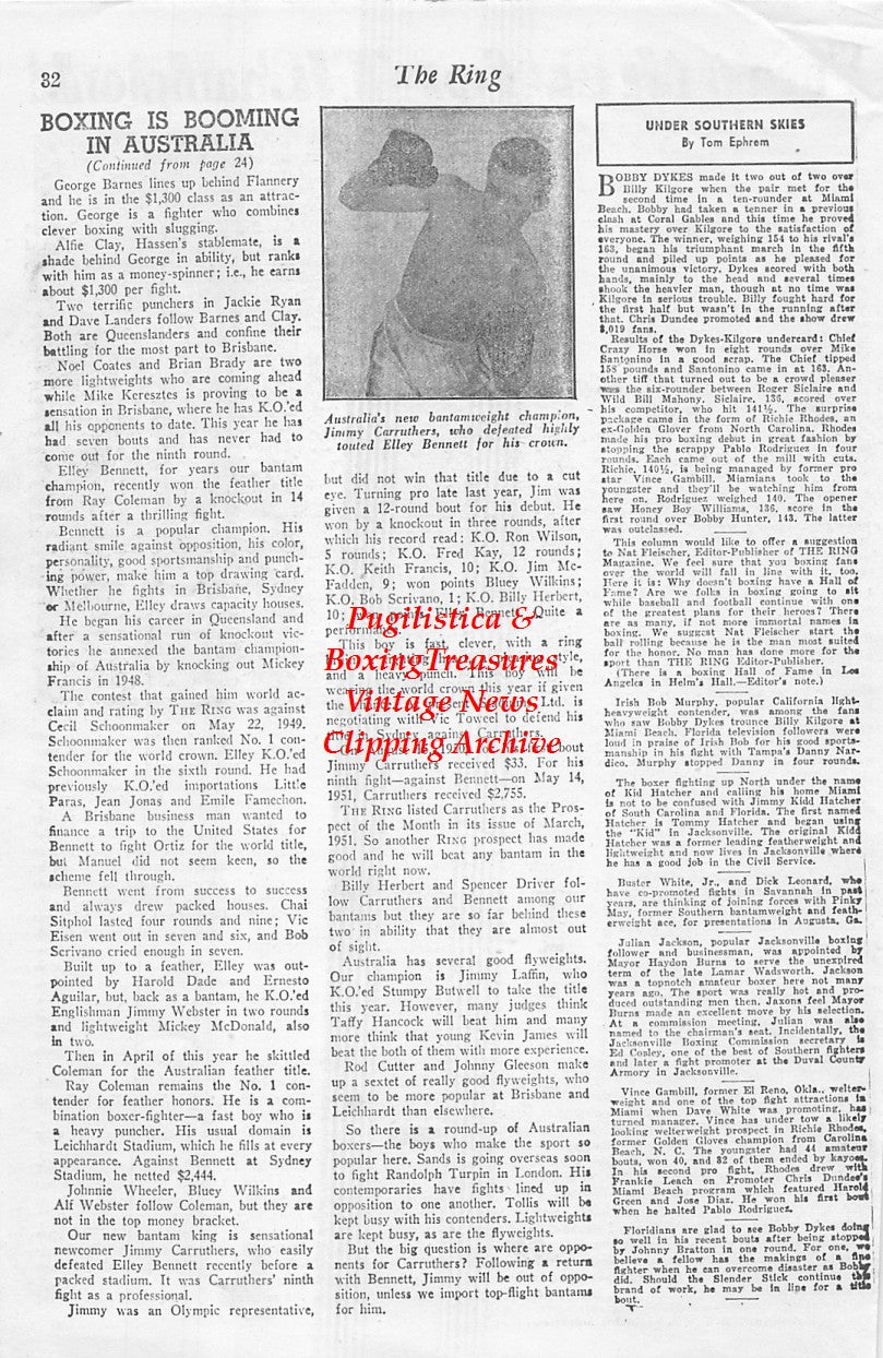 Boxing News Clipping #1651 - Sam Langford, Jimmy Carruthers
