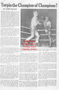 Boxing News Clipping #1652 - Randy Turpin vs. Sugar Ray Robinson