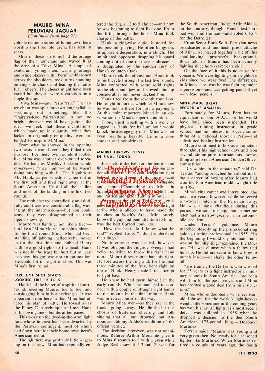 Boxing News Clipping #1674 - Fernand Simard