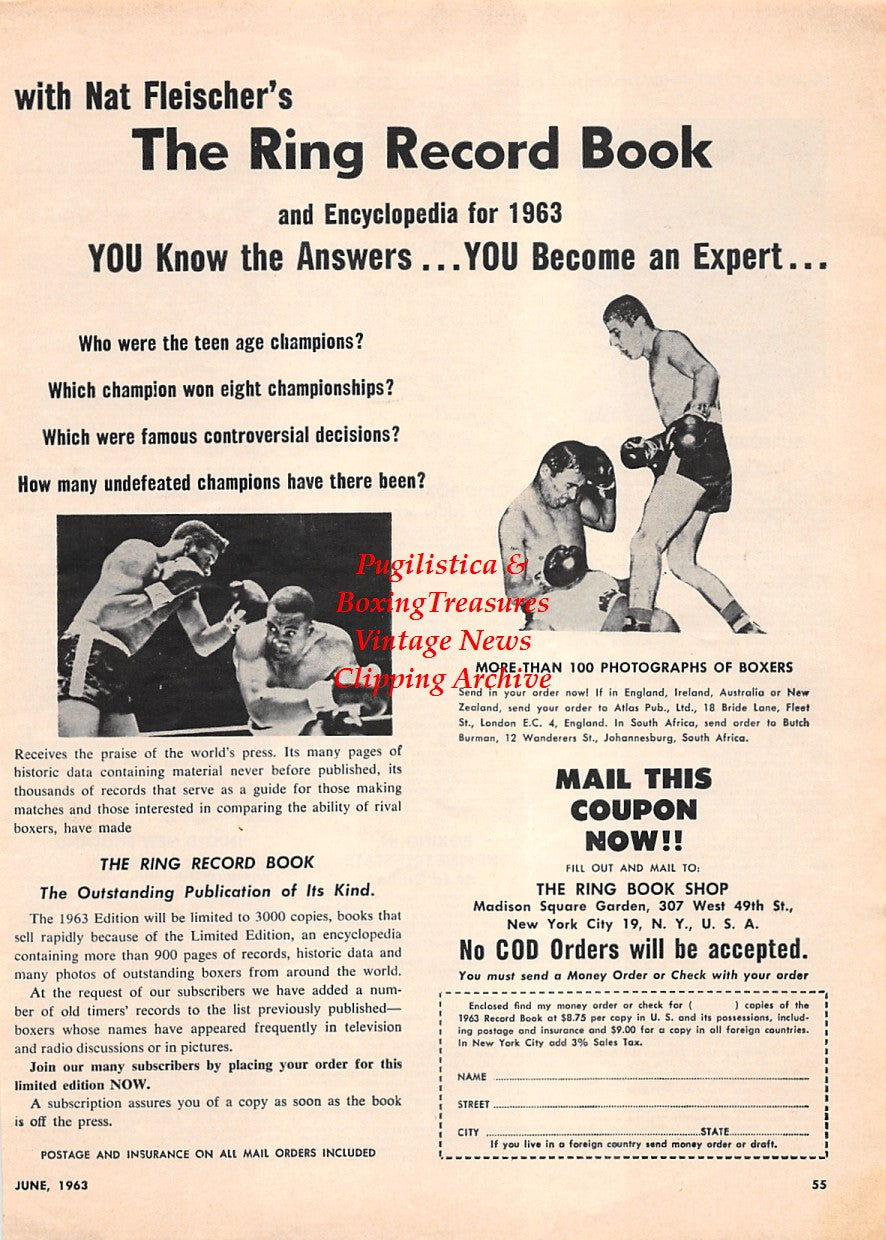 Boxing News Clipping #1678 - Joey Giardello vs. Ernie Burford