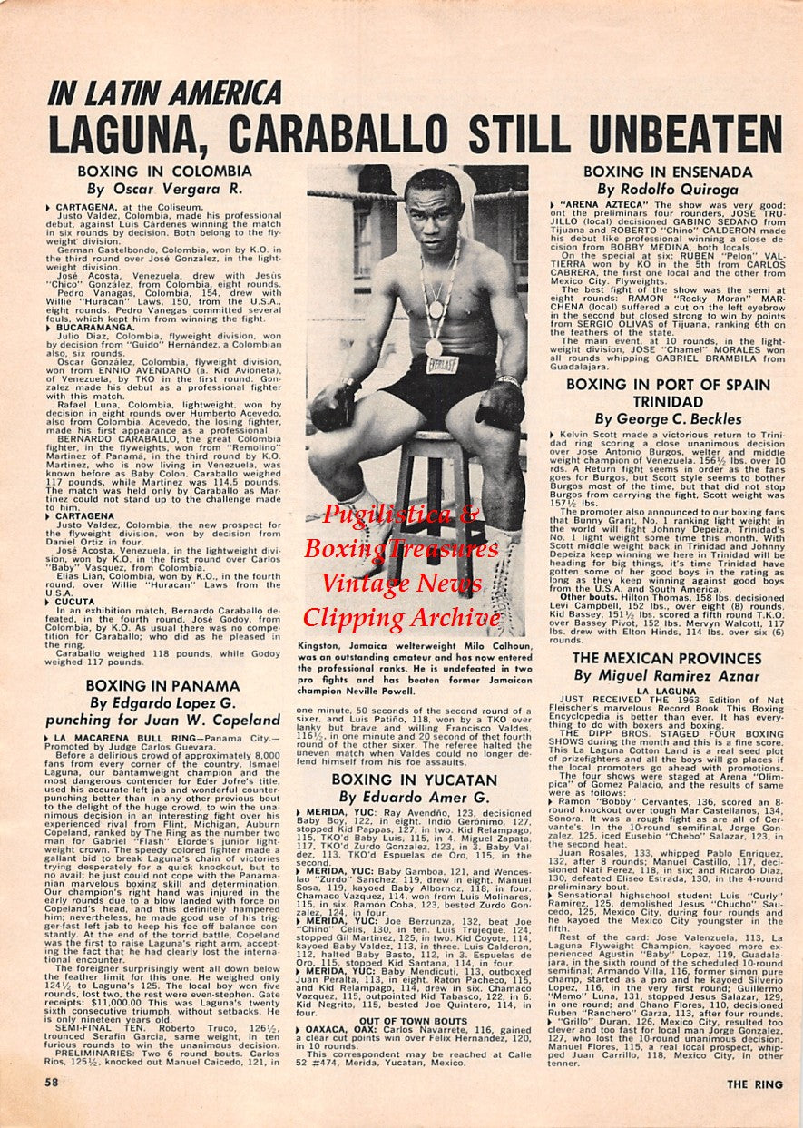 Boxing News Clipping #1679 - Milo Calhoun, Eddie Zaremba vs. Leroy Sayles