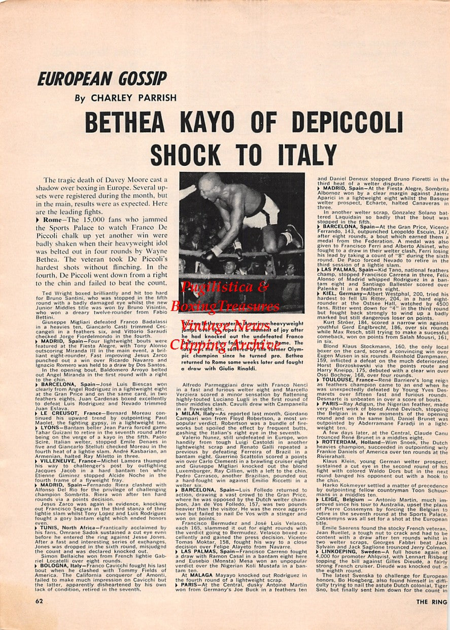 Boxing News Clipping #1681 - Wayne Bethea