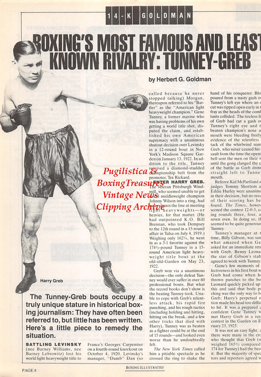 Boxing News Clipping #1684 - Harry Greb