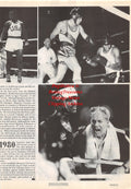 Boxing News Clipping #1690 - Joe Frazier & Evander Holyfield as Olympians, Olympic Boxing Cartoon by Charlie McGill