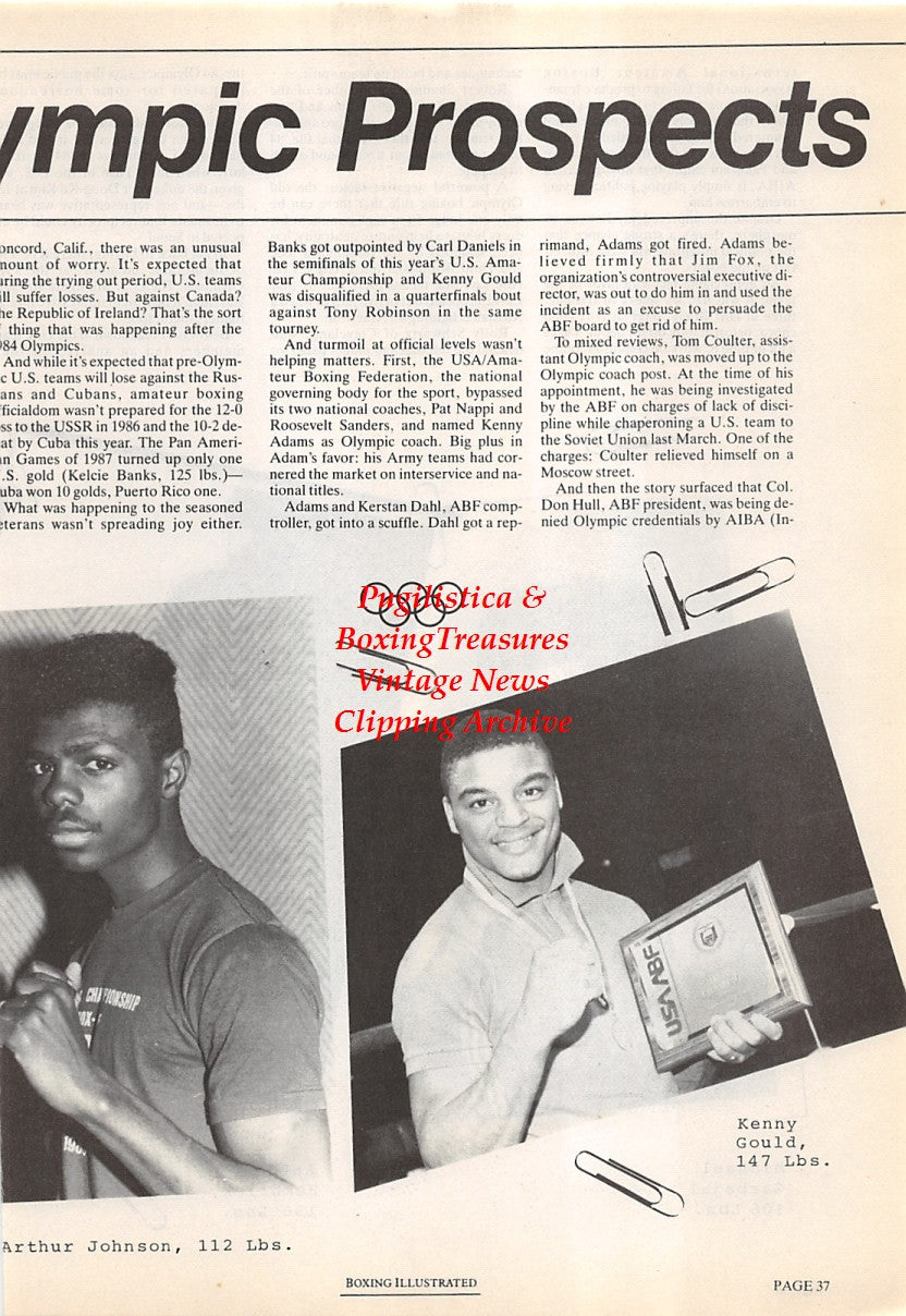 Boxing News Clipping #1697 - Michael Carbajal, Anthony Hembrick, Arthur Johnson, Kenny Gould