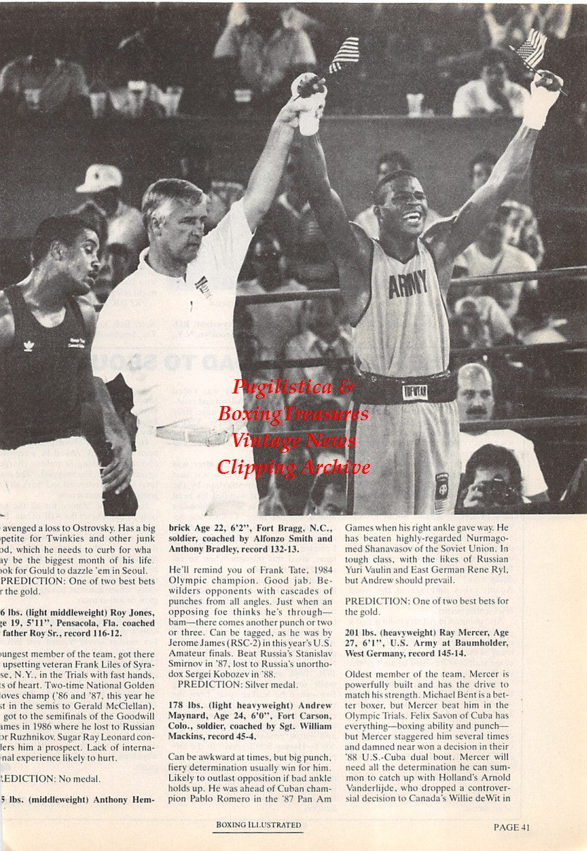 Boxing News Clipping #1699 - Ray Mercer, Riddick Bowe