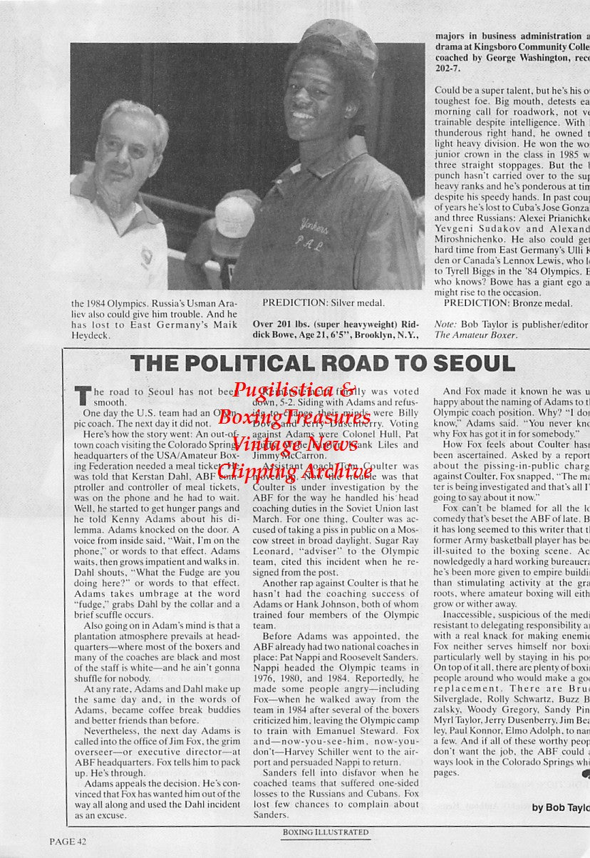 Boxing News Clipping #1699 - Ray Mercer, Riddick Bowe